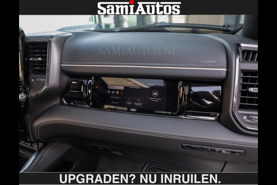 Dodge Ram De Meest Luxe en Volle Pick-Up in zijn Klasse €84950,- excl | Limited H.O 540HP 706Nm | Massage + Full Option | Comfortabele Dubbele Cabine met Royale 5 Zitplaatsen | BPM vrij | Nu Leverbaar uit Voorraad | Voorraad Nr 2304 - 8540 | De specialist in Amerikaanse pick‑ups in Nederland en Europa.