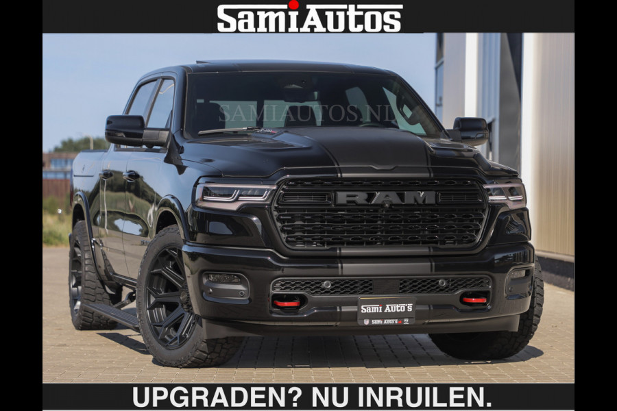 Dodge Ram De Meest Luxe en Volle Pick-Up in zijn Klasse €84950,- excl | Limited H.O 540HP 706Nm | Massage + Full Option | Comfortabele Dubbele Cabine met Royale 5 Zitplaatsen | BPM vrij | Nu Leverbaar uit Voorraad | Voorraad Nr 2304 - 8540 | De specialist in Amerikaanse pick‑ups in Nederland en Europa.