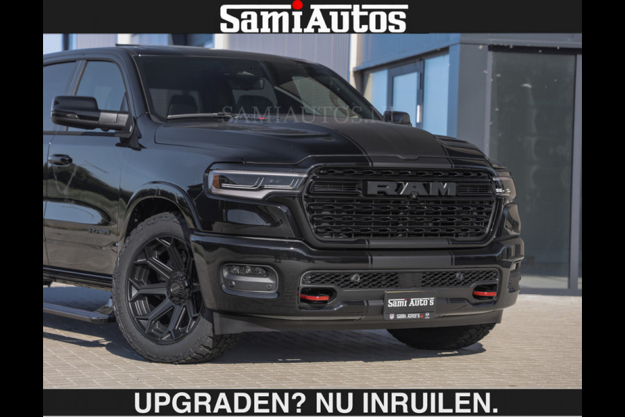 Dodge Ram De Meest Luxe en Volle Pick-Up in zijn Klasse €84950,- excl | Limited H.O 540HP 706Nm | Massage + Full Option | Comfortabele Dubbele Cabine met Royale 5 Zitplaatsen | BPM vrij | Nu Leverbaar uit Voorraad | Voorraad Nr 2304 - 8540 | De specialist in Amerikaanse pick‑ups in Nederland en Europa.