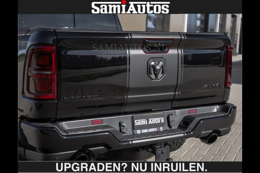 Dodge Ram De Meest Luxe en Volle Pick-Up in zijn Klasse €84950,- excl | Limited H.O 540HP 706Nm | Massage + Full Option | Comfortabele Dubbele Cabine met Royale 5 Zitplaatsen | BPM vrij | Nu Leverbaar uit Voorraad | Voorraad Nr 2304 - 8540 | De specialist in Amerikaanse pick‑ups in Nederland en Europa.