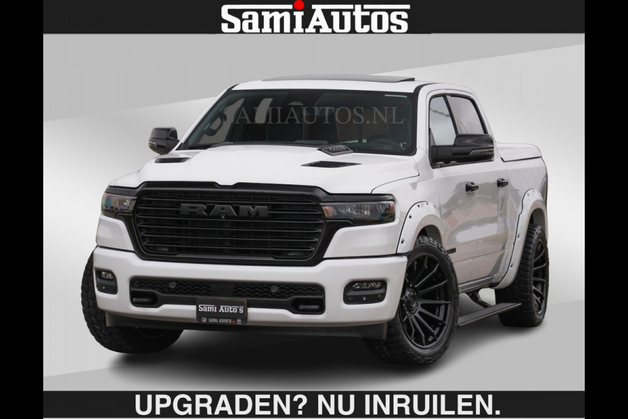 Dodge Ram BOM VOL | HUD | 420PK | LUCHTVERING | PANO | €79950,- excl | PASSAGIERSSCHERM | BOM EN BOM VOL | Comfortabele Dubbele Cabine met Royale 5 Zitplaatsen | DODGE RAM PREMIUM LARAMIE EDITION | Voorraad Nr 2230 - 8765 | De specialist in Amerikaanse pick‑ups in Nederland en Europa.