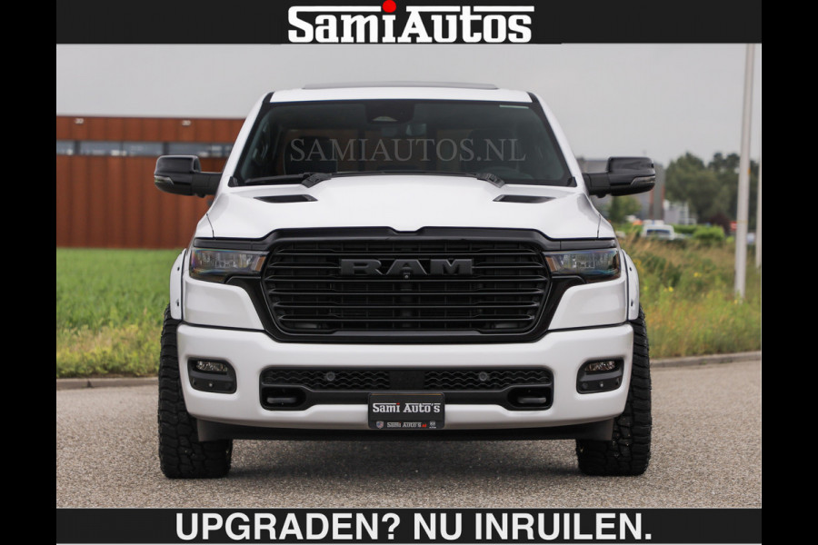 Dodge Ram BOM VOL | HUD | 420PK | LUCHTVERING | PANO | €79950,- excl | PASSAGIERSSCHERM | BOM EN BOM VOL | Comfortabele Dubbele Cabine met Royale 5 Zitplaatsen | DODGE RAM PREMIUM LARAMIE EDITION | Voorraad Nr 2230 - 8765 | De specialist in Amerikaanse pick‑ups in Nederland en Europa.