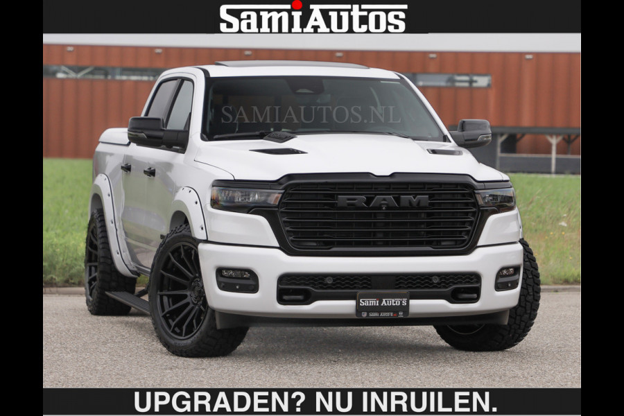 Dodge Ram BOM VOL | HUD | 420PK | LUCHTVERING | PANO | €79950,- excl | PASSAGIERSSCHERM | BOM EN BOM VOL | Comfortabele Dubbele Cabine met Royale 5 Zitplaatsen | DODGE RAM PREMIUM LARAMIE EDITION | Voorraad Nr 2230 - 8765 | De specialist in Amerikaanse pick‑ups in Nederland en Europa.