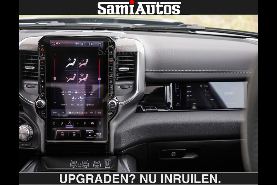 Dodge Ram BOM VOL | HUD | 420PK | LUCHTVERING | PANO | €79950,- excl | PASSAGIERSSCHERM | BOM EN BOM VOL | Comfortabele Dubbele Cabine met Royale 5 Zitplaatsen | DODGE RAM PREMIUM LARAMIE EDITION | Voorraad Nr 2230 - 8765 | De specialist in Amerikaanse pick‑ups in Nederland en Europa.