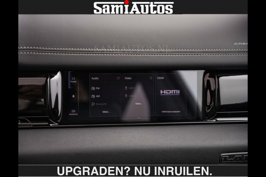 Dodge Ram BOM VOL | HUD | 420PK | LUCHTVERING | PANO | €79950,- excl | PASSAGIERSSCHERM | BOM EN BOM VOL | Comfortabele Dubbele Cabine met Royale 5 Zitplaatsen | DODGE RAM PREMIUM LARAMIE EDITION | Voorraad Nr 2230 - 8765 | De specialist in Amerikaanse pick‑ups in Nederland en Europa.