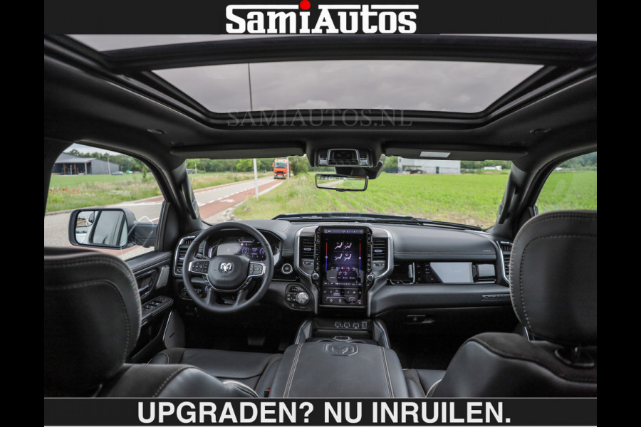 Dodge Ram BOM VOL | HUD | 420PK | LUCHTVERING | PANO | €79950,- excl | PASSAGIERSSCHERM | BOM EN BOM VOL | Comfortabele Dubbele Cabine met Royale 5 Zitplaatsen | DODGE RAM PREMIUM LARAMIE EDITION | Voorraad Nr 2230 - 8765 | De specialist in Amerikaanse pick‑ups in Nederland en Europa.
