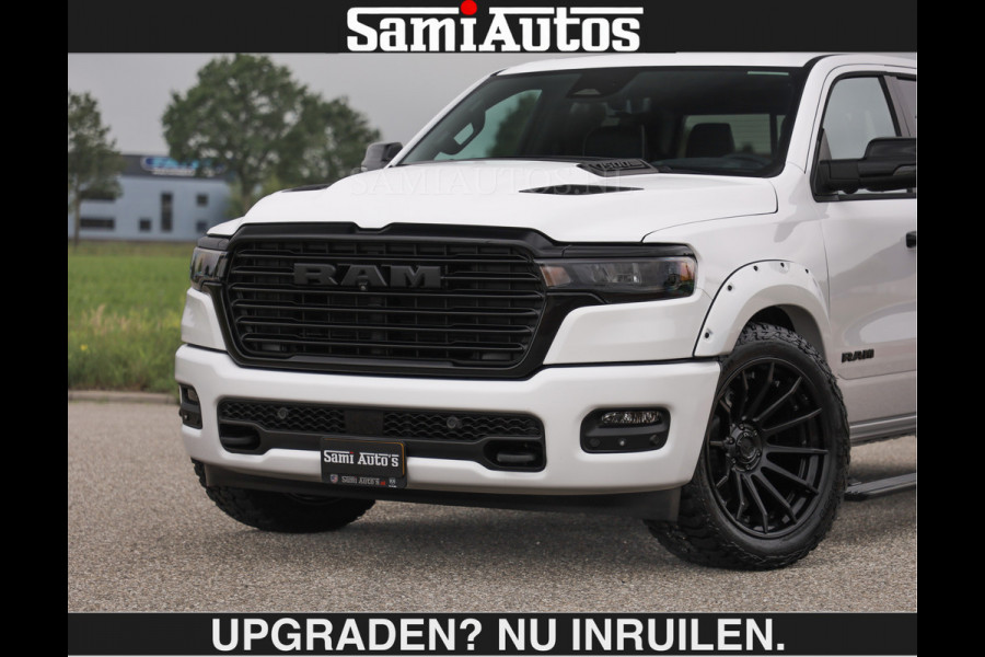 Dodge Ram BOM VOL | HUD | 420PK | LUCHTVERING | PANO | €79950,- excl | PASSAGIERSSCHERM | BOM EN BOM VOL | Comfortabele Dubbele Cabine met Royale 5 Zitplaatsen | DODGE RAM PREMIUM LARAMIE EDITION | Voorraad Nr 2230 - 8765 | De specialist in Amerikaanse pick‑ups in Nederland en Europa.