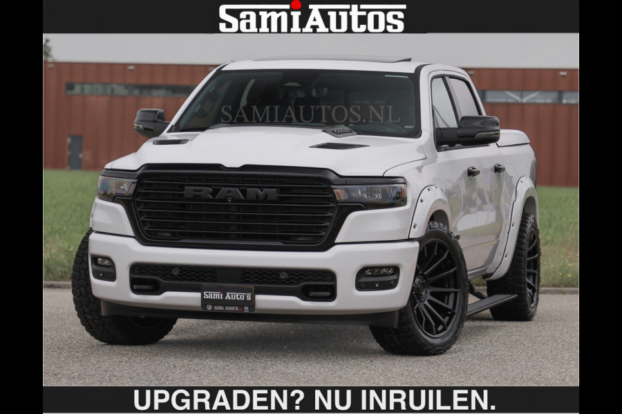 Dodge Ram BOM VOL | HUD | 420PK | LUCHTVERING | PANO | €79950,- excl | PASSAGIERSSCHERM | BOM EN BOM VOL | Comfortabele Dubbele Cabine met Royale 5 Zitplaatsen | DODGE RAM PREMIUM LARAMIE EDITION | Voorraad Nr 2230 - 8765 | De specialist in Amerikaanse pick‑ups in Nederland en Europa.