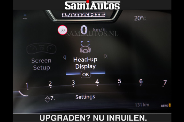 Dodge Ram BOM VOL | HUD | 420PK | LUCHTVERING | PANO | €79950,- excl | PASSAGIERSSCHERM | BOM EN BOM VOL | Comfortabele Dubbele Cabine met Royale 5 Zitplaatsen | DODGE RAM PREMIUM LARAMIE EDITION | Voorraad Nr 2230 - 8765 | De specialist in Amerikaanse pick‑ups in Nederland en Europa.