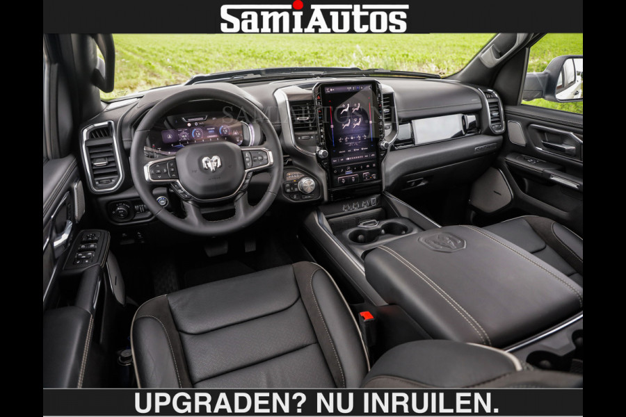 Dodge Ram BOM VOL | HUD | 420PK | LUCHTVERING | PANO | €79950,- excl | PASSAGIERSSCHERM | BOM EN BOM VOL | Comfortabele Dubbele Cabine met Royale 5 Zitplaatsen | DODGE RAM PREMIUM LARAMIE EDITION | Voorraad Nr 2230 - 8765 | De specialist in Amerikaanse pick‑ups in Nederland en Europa.
