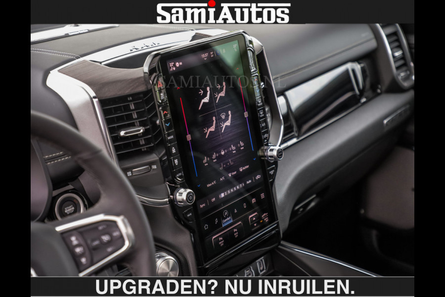 Dodge Ram BOM VOL | HUD | 420PK | LUCHTVERING | PANO | €79950,- excl | PASSAGIERSSCHERM | BOM EN BOM VOL | Comfortabele Dubbele Cabine met Royale 5 Zitplaatsen | DODGE RAM PREMIUM LARAMIE EDITION | Voorraad Nr 2230 - 8765 | De specialist in Amerikaanse pick‑ups in Nederland en Europa.