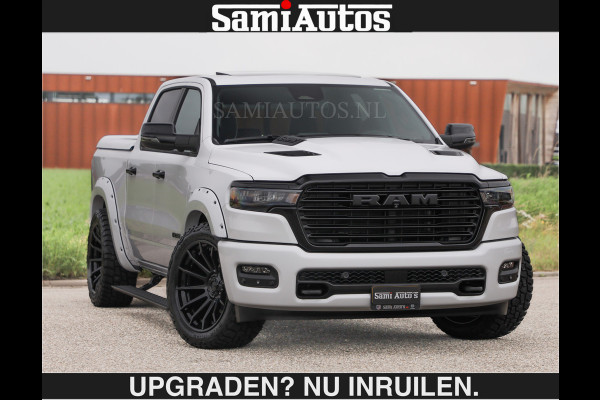 Dodge Ram BOM VOL | HUD | 420PK | LUCHTVERING | PANO | €79950,- excl | PASSAGIERSSCHERM | BOM EN BOM VOL | Comfortabele Dubbele Cabine met Royale 5 Zitplaatsen | DODGE RAM PREMIUM LARAMIE EDITION | Voorraad Nr 2230 - 8765 | De specialist in Amerikaanse pick‑ups in Nederland en Europa.