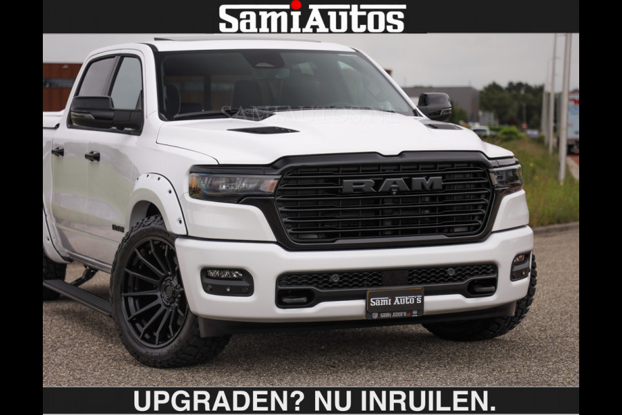Dodge Ram BOM VOL | HUD | 420PK | LUCHTVERING | PANO | €79950,- excl | PASSAGIERSSCHERM | BOM EN BOM VOL | Comfortabele Dubbele Cabine met Royale 5 Zitplaatsen | DODGE RAM PREMIUM LARAMIE EDITION | Voorraad Nr 2230 - 8765 | De specialist in Amerikaanse pick‑ups in Nederland en Europa.