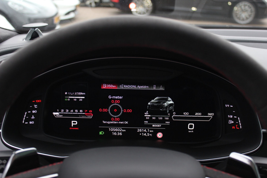 Audi RSQ8 4.0 TFSI quattro / URBAN / Milltek / Trekhaak / Panoramadak / 360Camera / Head-up / B&O 3D / Keramisch / Achterasbesturing / 23'' / RS Dynamic Pakket / Keyless / Carbon intr. / Ventilatie+Massage / Dodehoek /