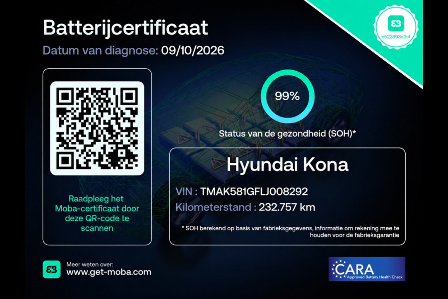 Hyundai Kona EV Premium 64 kWh SOH 99%|Face 3