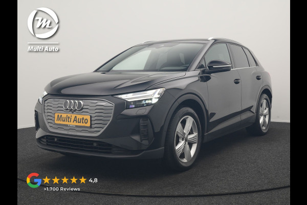 Audi Q4 e-tron 45 quattro S Line 82 kWh 286pk Dealer O.H | Trekhaak Af Fabriek | Adaptive Cruise | 360 Camera | Matrix LED | Lederen Sportstoelen Verwarmd | Keyless | Sfeerverlichting | Blis | Navigatie | Virtual | DAB | 19"L.M |