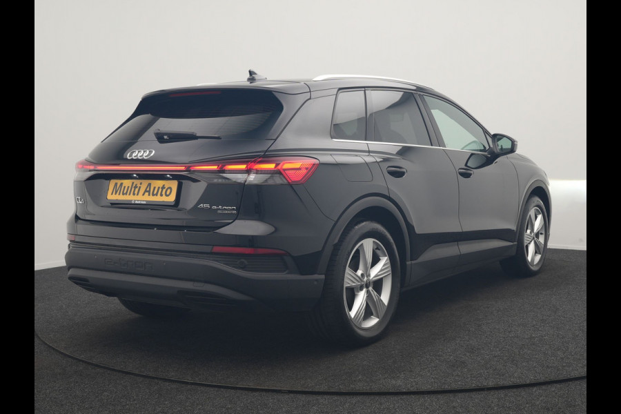 Audi Q4 e-tron 45 quattro S Line 82 kWh 286pk Dealer O.H | Trekhaak Af Fabriek | Adaptive Cruise | 360 Camera | Matrix LED | Lederen Sportstoelen Verwarmd | Keyless | Sfeerverlichting | Blis | Navigatie | Virtual | DAB | 19"L.M |
