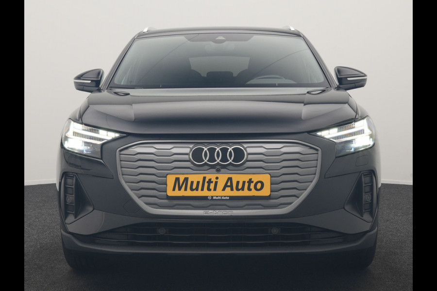 Audi Q4 e-tron 45 quattro S Line 82 kWh 286pk Dealer O.H | Trekhaak Af Fabriek | Adaptive Cruise | 360 Camera | Matrix LED | Lederen Sportstoelen Verwarmd | Keyless | Sfeerverlichting | Blis | Navigatie | Virtual | DAB | 19"L.M |