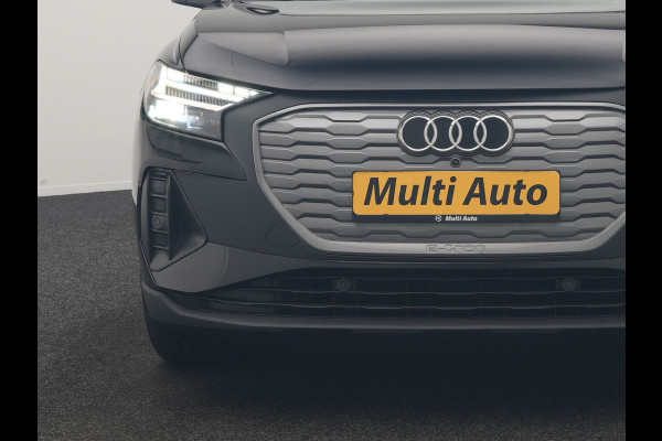 Audi Q4 e-tron 45 quattro S Line 82 kWh 286pk Dealer O.H | Trekhaak Af Fabriek | Adaptive Cruise | 360 Camera | Matrix LED | Lederen Sportstoelen Verwarmd | Keyless | Sfeerverlichting | Blis | Navigatie | Virtual | DAB | 19"L.M |
