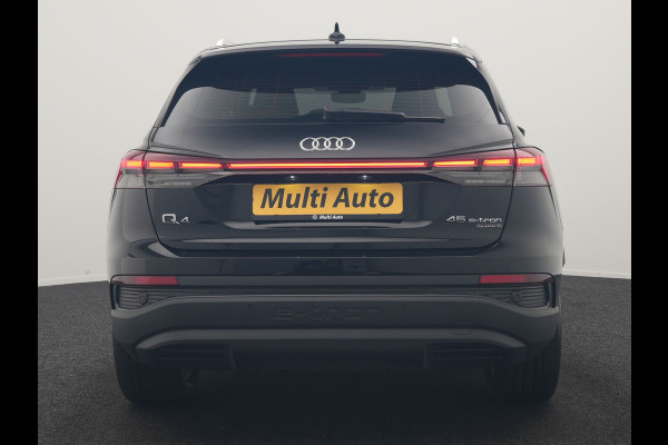 Audi Q4 e-tron 45 quattro S Line 82 kWh 286pk Dealer O.H | Trekhaak Af Fabriek | Adaptive Cruise | 360 Camera | Matrix LED | Lederen Sportstoelen Verwarmd | Keyless | Sfeerverlichting | Blis | Navigatie | Virtual | DAB | 19"L.M |