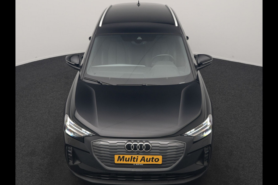 Audi Q4 e-tron 45 quattro S Line 82 kWh 286pk Dealer O.H | Trekhaak Af Fabriek | Adaptive Cruise | 360 Camera | Matrix LED | Lederen Sportstoelen Verwarmd | Keyless | Sfeerverlichting | Blis | Navigatie | Virtual | DAB | 19"L.M |
