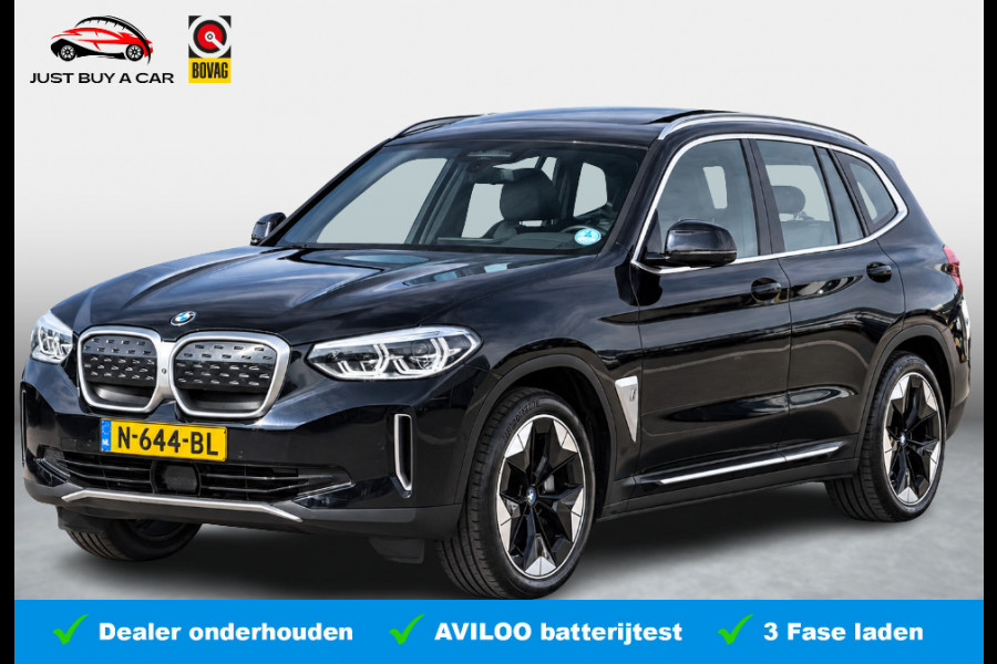 BMW iX3 High Executive 80 kWh SoH 94,5% | Dealeronderhouden | Driving Assistant Professional | Elektr.. Trekhaak | Panorama dak | Harman Kardon | 360° Camera | Head-Up | Comfort Access | Leder | 1e Eigenaar |