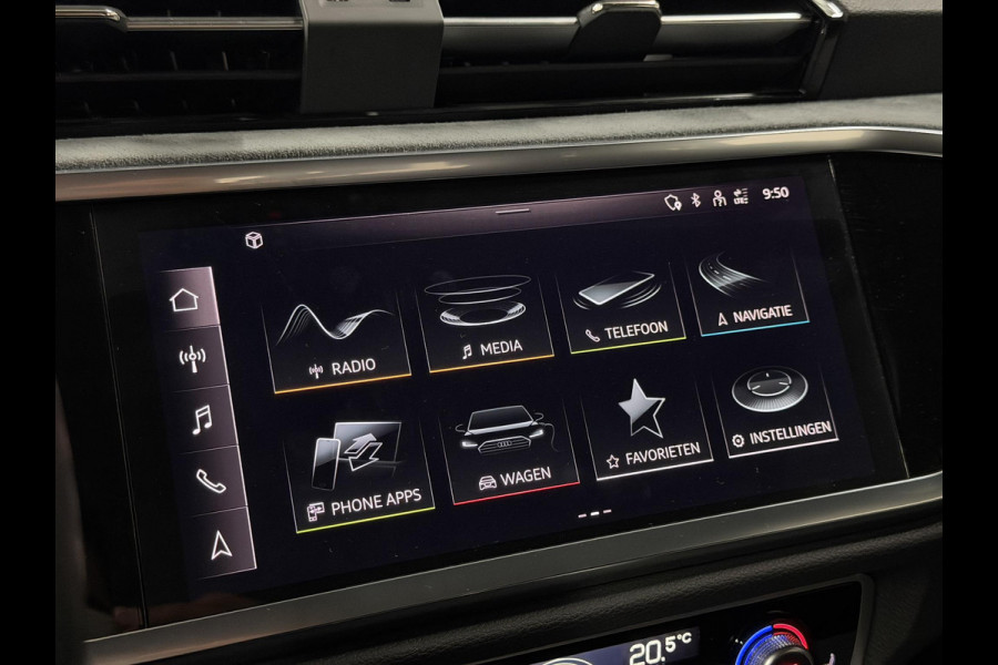 Audi Q3 45 TFSI e Advanced edition Trekhaak | Adapt. cruise | Stoelverwarming | Camera | Dodehoek | Carplay | Interieurvoorklimatisering | Elektrische kofferklep