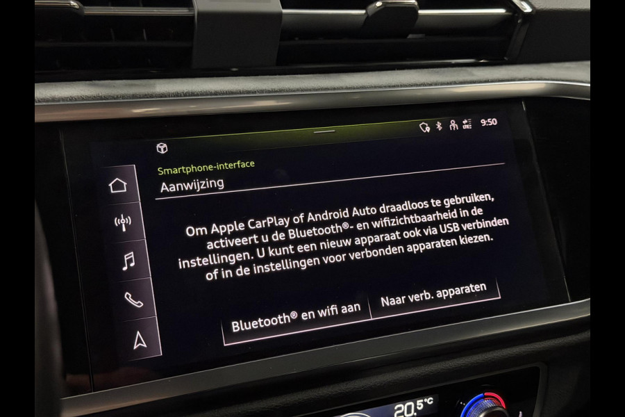Audi Q3 45 TFSI e Advanced edition Trekhaak | Adapt. cruise | Stoelverwarming | Camera | Dodehoek | Carplay | Interieurvoorklimatisering | Elektrische kofferklep