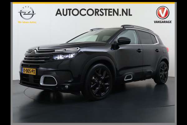 Citroën C5 Aircross 1.6T PHEV Hybrid 225PK Automaat Adap.Cruise Leder+Verwarmd Panoramadak Trekhaak Elek.Stoel+Memory Apple Carplay Android Auto Bus Navi Lmv 19" Privacy Glas Led Isofix DAB Draadloos opladen Lane Assist Regen-Lichtsensor 1.300KG Trekgewicht Dealeronderhouden Origineel Nederlandse Auto