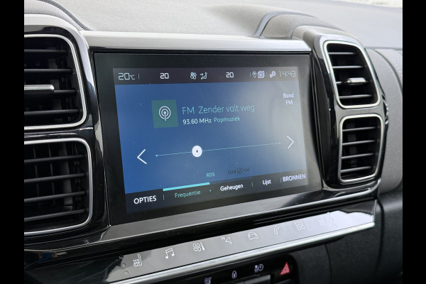 Citroën C5 Aircross 1.6T PHEV Hybrid 225PK Automaat Adap.Cruise Leder+Verwarmd Panoramadak Trekhaak Elek.Stoel+Memory Apple Carplay Android Auto Bus Navi Lmv 19" Privacy Glas Led Isofix DAB Draadloos opladen Lane Assist Regen-Lichtsensor 1.300KG Trekgewicht Dealeronderhouden Origineel Nederlandse Auto