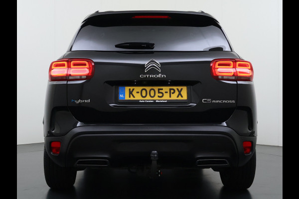 Citroën C5 Aircross 1.6T PHEV Hybrid 225PK Automaat Adap.Cruise Leder+Verwarmd Panoramadak Trekhaak Elek.Stoel+Memory Apple Carplay Android Auto Bus Navi Lmv 19" Privacy Glas Led Isofix DAB Draadloos opladen Lane Assist Regen-Lichtsensor 1.300KG Trekgewicht Dealeronderhouden Origineel Nederlandse Auto
