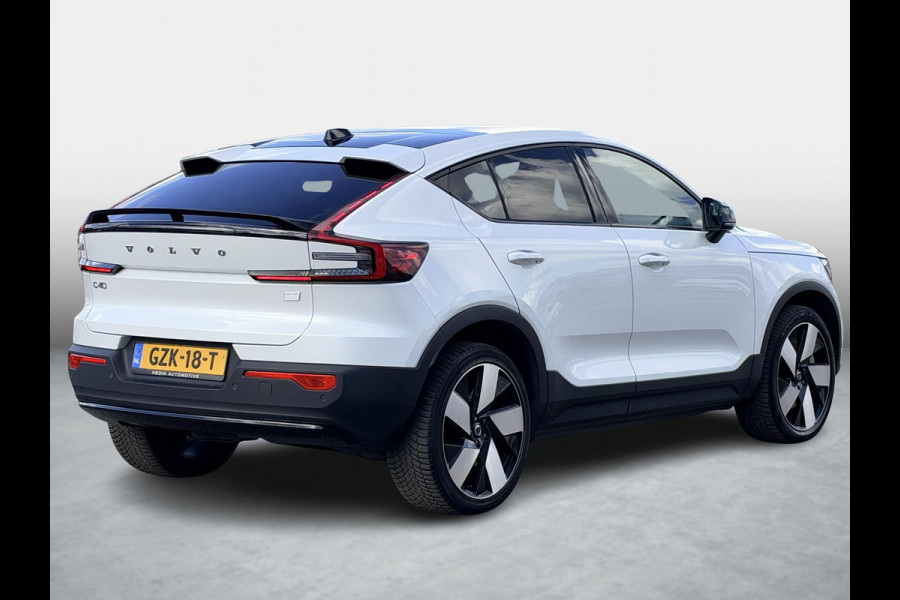 Volvo C40 Recharge Plus 69 kWh SOH 94,3% | Panoramadak | Pilot Assist | Adaptieve cruise control | Warmtepomp | Stoel & Stuurverwarming | Achteruitrijcamera | Keyless | Memory |