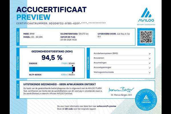 BMW iX3 High Executive 80 kWh SoH 94,5% | Dealeronderhouden | Driving Assistant Professional | Elektr.. Trekhaak | Panorama dak | Harman Kardon | 360° Camera | Head-Up | Comfort Access | Leder | 1e Eigenaar |