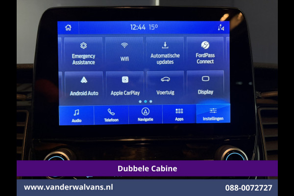 Ford Transit 2.0 TDCI 131pk L3H3 Dubbele Cabine Euro6 Inrichting Airco | 6-Zits | Camera | Apple Carplay | Xenon Navigatie, Leder, Android Auto, Cruisecontrol, LED, LM Velgen, Stoelverwarming, Verwarmde Voorruit, Parkeersensoren, Bijrijdersbank
