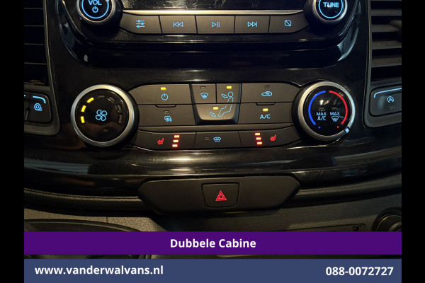 Ford Transit 2.0 TDCI 131pk L3H3 Dubbele Cabine Euro6 Inrichting Airco | 6-Zits | Camera | Apple Carplay | Xenon Navigatie, Leder, Android Auto, Cruisecontrol, LED, LM Velgen, Stoelverwarming, Verwarmde Voorruit, Parkeersensoren, Bijrijdersbank