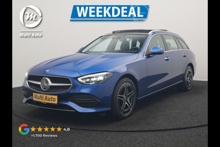 Mercedes-Benz C-Klasse Estate 300 e Avantgarde PHEV Long Range 313pk Dealer O.H | Trekhaak Af Fabriek | Panodak | Adaptive Cruise | Head Up | 360 Camera | Digital LED | Lederen Sportstoelen Verwarmd | Keyless | Sfeerverlichting | Apple Carplay | Virtual | Navigatie | DAB | Plug In Hybrid |