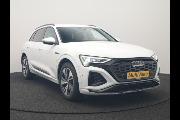 Audi Q8 e-tron 55 Quattro S Line 115 kWh 408pk Dealer O.H. | SOH 97,5% | Adaptive Cruise | Matrix LED | 360 Camera | Bang & Olufsen | Alcantara Sportstoelen Memory & Verwarmd | Sfeerverlichting | Keyless | BLIS | Navigatie | DAB | Virtual | 20"L.M |