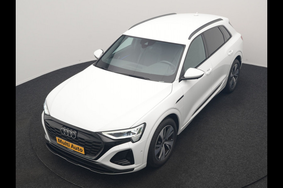 Audi Q8 e-tron 55 Quattro S Line 115 kWh 408pk Dealer O.H. | SOH 97,5% | Adaptive Cruise | Matrix LED | 360 Camera | Bang & Olufsen | Alcantara Sportstoelen Memory & Verwarmd | Sfeerverlichting | Keyless | BLIS | Navigatie | DAB | Virtual | 20"L.M |