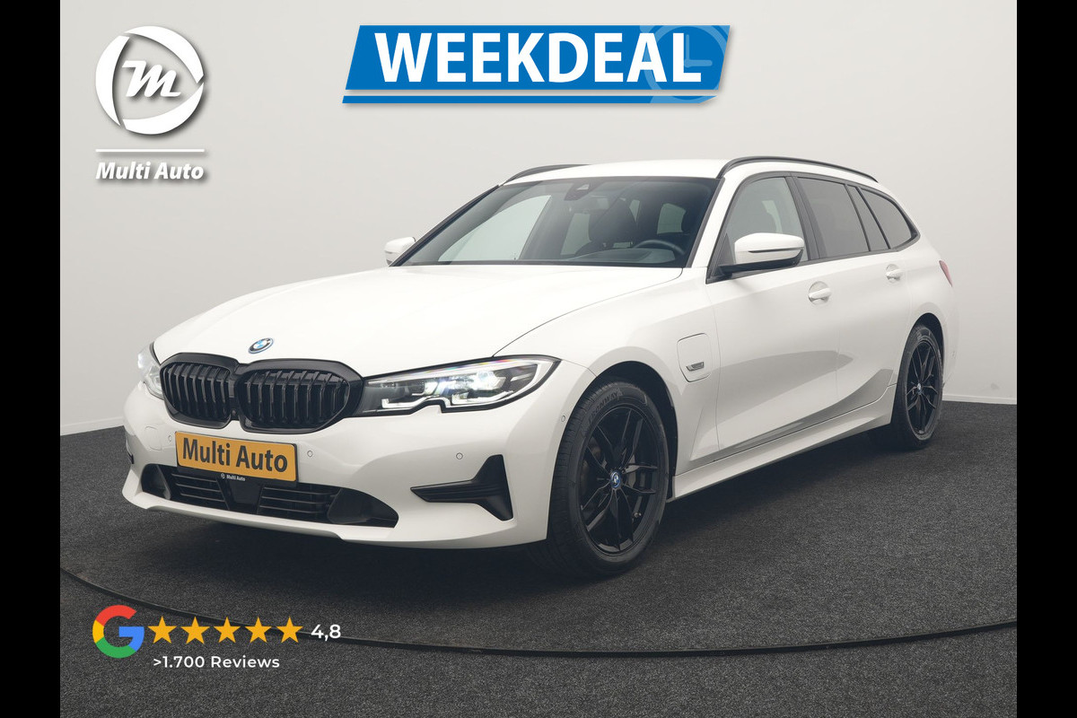 BMW 3 Serie Touring 330e Sportline PHEV 293pk | Trekhaak Af Fabriek | Adaptive Cruise | Head Up | 360 Camera | Lederen Sportstoelen Verwarmd | BLIS | Apple Carplay | Navigatie | DAB | Plug In Hybrid |