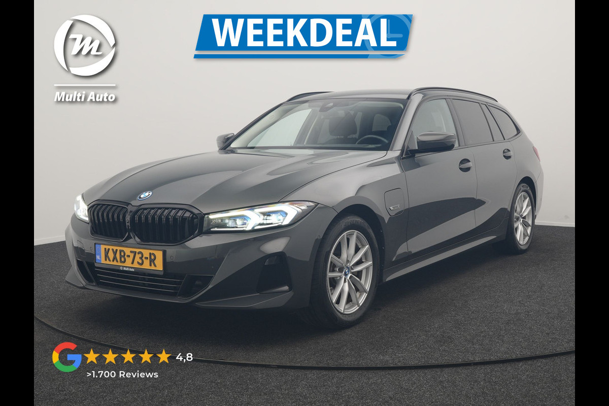 BMW 3 Serie Touring 320e Facelift PHEV Dealer O.H. | Dravitgrau metallic | Head Up | Camera | Widescreen Navi | Stoelverwarming | Apple Carplay | Blis | Adaptive LED | Park Assist | DAB | Plug In Hybrid |