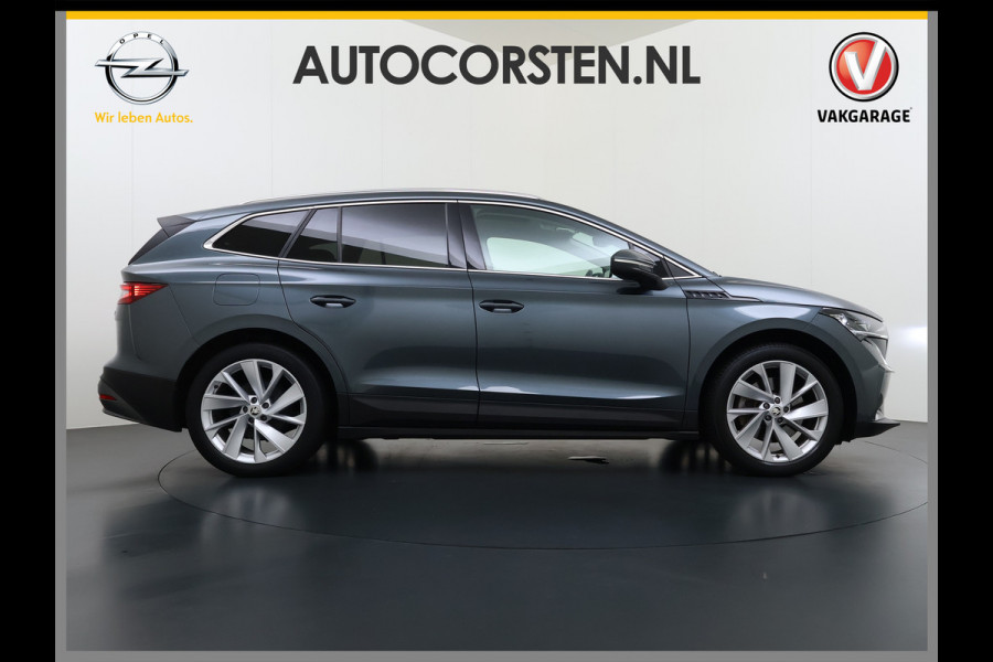 Škoda ENYAQ iV 80 204PK Pano-Dak Adap.Cruise Warmtepomp 3-Zone 20" SOH 90% Ecc Stuur+Stoelverwarming Camera Assistentie Pakket Plus Comfort Plu Apple Carplay Android Auto Draadloze telefoonlader Elek.Achterklep Privacy Glas Dealeronderhouden 1e Eigenaar