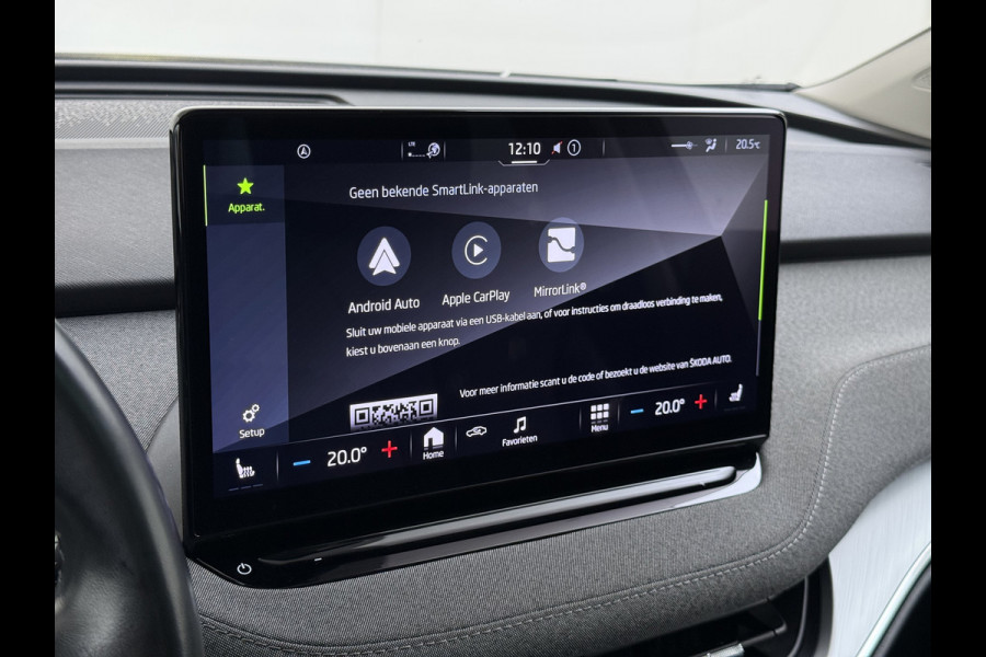 Škoda ENYAQ iV 80 204PK Pano-Dak Adap.Cruise Warmtepomp 3-Zone 20" SOH 90% Ecc Stuur+Stoelverwarming Camera Assistentie Pakket Plus Comfort Plu Apple Carplay Android Auto Draadloze telefoonlader Elek.Achterklep Privacy Glas Dealeronderhouden 1e Eigenaar