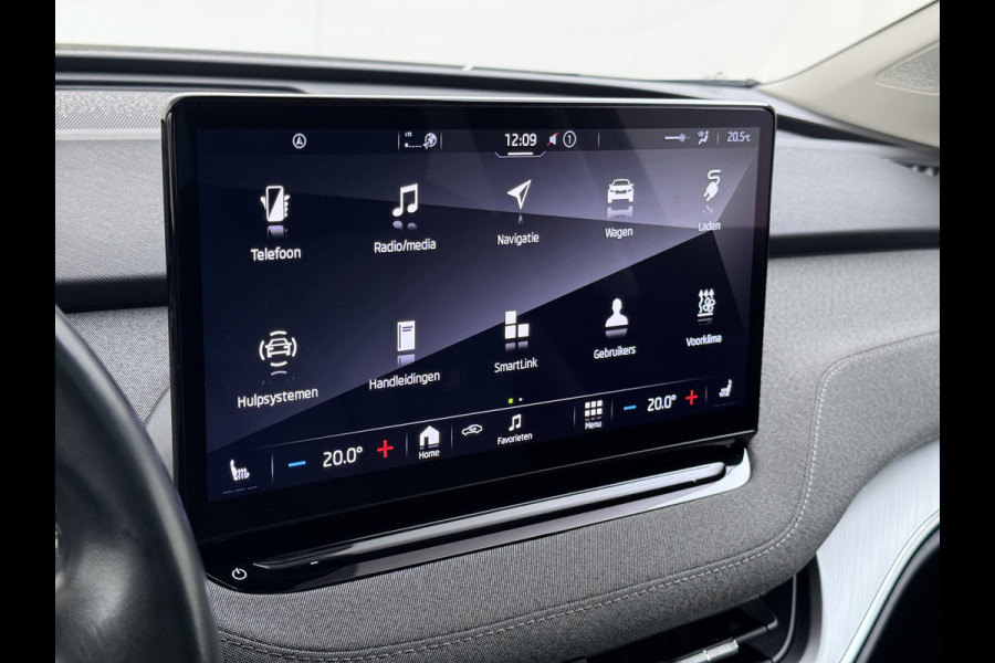 Škoda ENYAQ iV 80 204PK Pano-Dak Adap.Cruise Warmtepomp 3-Zone 20" SOH 90% Ecc Stuur+Stoelverwarming Camera Assistentie Pakket Plus Comfort Plu Apple Carplay Android Auto Draadloze telefoonlader Elek.Achterklep Privacy Glas Dealeronderhouden 1e Eigenaar