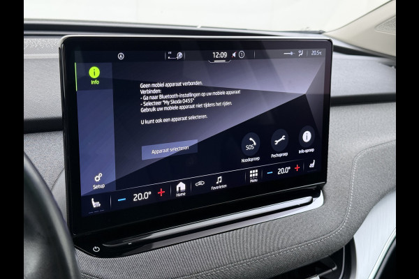 Škoda ENYAQ iV 80 204PK Pano-Dak Adap.Cruise Warmtepomp 3-Zone 20" SOH 90% Ecc Stuur+Stoelverwarming Camera Assistentie Pakket Plus Comfort Plu Apple Carplay Android Auto Draadloze telefoonlader Elek.Achterklep Privacy Glas Dealeronderhouden 1e Eigenaar
