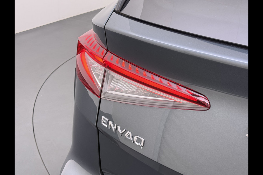 Škoda ENYAQ iV 80 204PK Pano-Dak Adap.Cruise Warmtepomp 3-Zone 20" SOH 90% Ecc Stuur+Stoelverwarming Camera Assistentie Pakket Plus Comfort Plu Apple Carplay Android Auto Draadloze telefoonlader Elek.Achterklep Privacy Glas Dealeronderhouden 1e Eigenaar