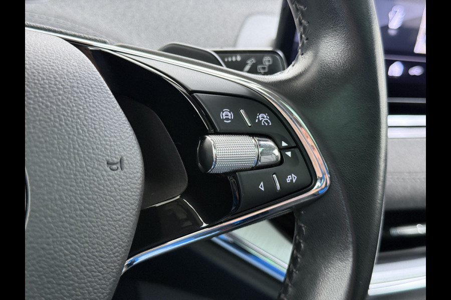 Škoda ENYAQ iV 80 204PK Pano-Dak Adap.Cruise Warmtepomp 3-Zone 20" SOH 90% Ecc Stuur+Stoelverwarming Camera Assistentie Pakket Plus Comfort Plu Apple Carplay Android Auto Draadloze telefoonlader Elek.Achterklep Privacy Glas Dealeronderhouden 1e Eigenaar