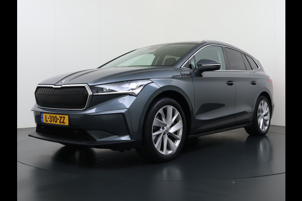 Škoda ENYAQ iV 80 204PK Pano-Dak Adap.Cruise Warmtepomp 3-Zone 20" SOH 90% Ecc Stuur+Stoelverwarming Camera Assistentie Pakket Plus Comfort Plu Apple Carplay Android Auto Draadloze telefoonlader Elek.Achterklep Privacy Glas Dealeronderhouden 1e Eigenaar