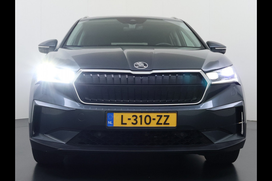 Škoda ENYAQ iV 80 204PK Pano-Dak Adap.Cruise Warmtepomp 3-Zone 20" SOH 90% Ecc Stuur+Stoelverwarming Camera Assistentie Pakket Plus Comfort Plu Apple Carplay Android Auto Draadloze telefoonlader Elek.Achterklep Privacy Glas Dealeronderhouden 1e Eigenaar