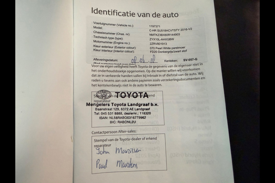 Toyota C-HR 1.8 Hybrid Style, NAP, Camera, JBL, KeyLess, Trekhaak