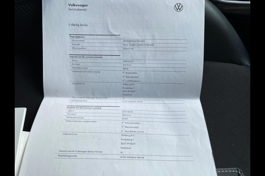 Volkswagen Polo 1.6 TDI Comfortline / Airco / Adaptief Cruise / Navi / Carplayl Dstr vv 175dkm l